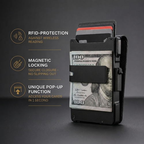 Exnercy MagVault Wallet® Maximum Capacity. Minimal Footprint.