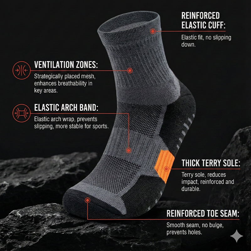 EXNERCY® ImpactGuard – Performance Crew Socks