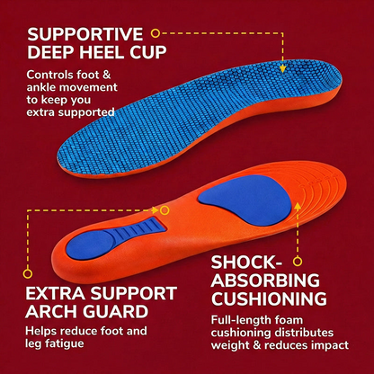 EXNERCY® Comfort Core – Arch Support Insoles (Trim to Fit)